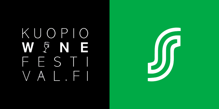 Kuopio Wine festival logo and S-Ryhmä logo